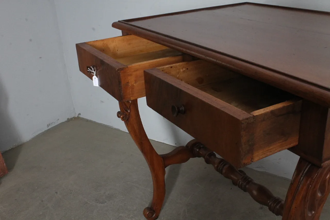Scrivania scrittoio Luigi Filippo noce Toscano,  metà '800 3