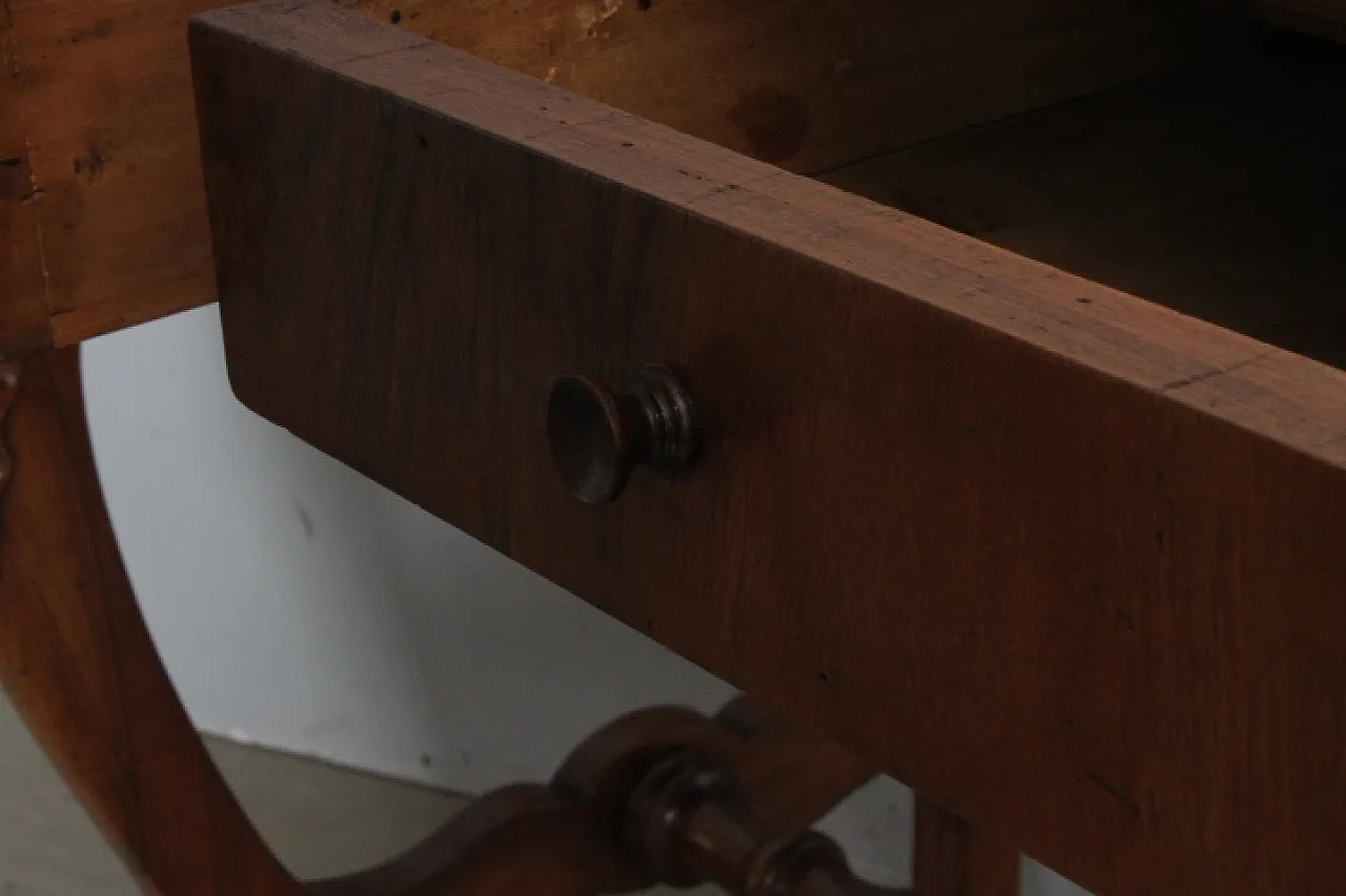 Scrivania scrittoio Luigi Filippo noce Toscano,  metà '800 4