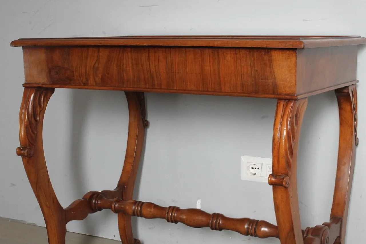 Scrivania scrittoio Luigi Filippo noce Toscano,  metà '800 6