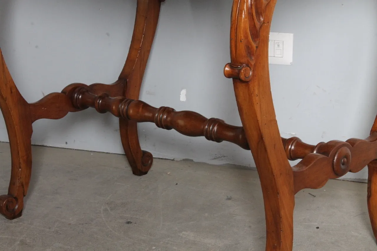 Scrivania scrittoio Luigi Filippo noce Toscano,  metà '800 8