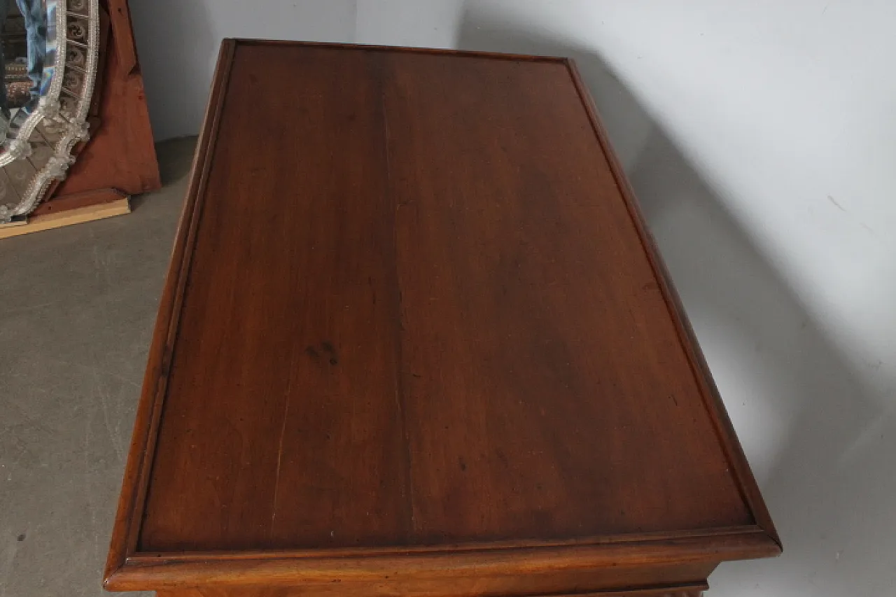 Scrivania scrittoio Luigi Filippo noce Toscano,  metà '800 11