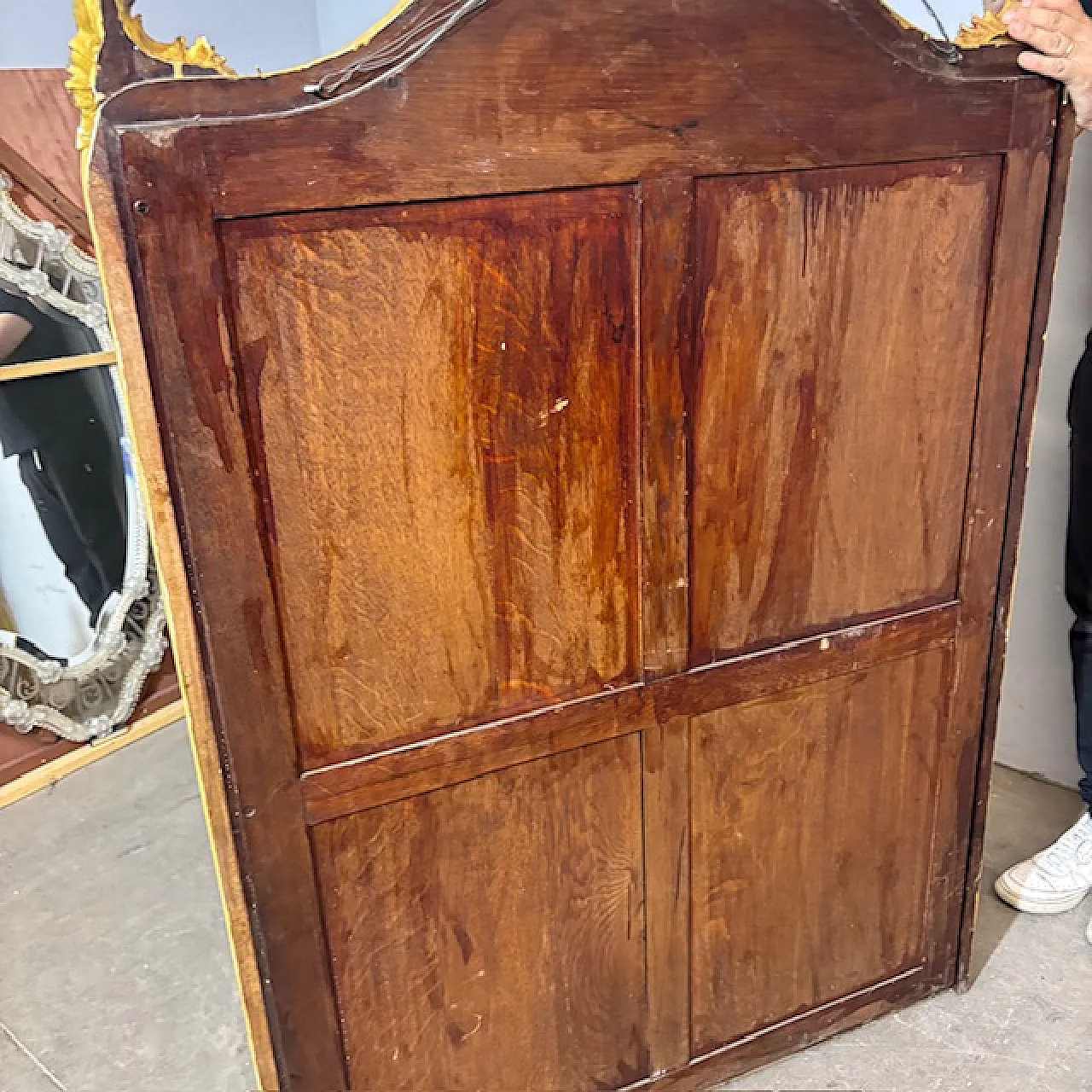 Specchiera Luigi XVI Francia dorata specchio molato, primi '900 7