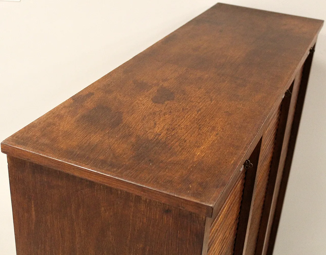 Filing cabinet with oak archive filing shutter, early 1900s 7