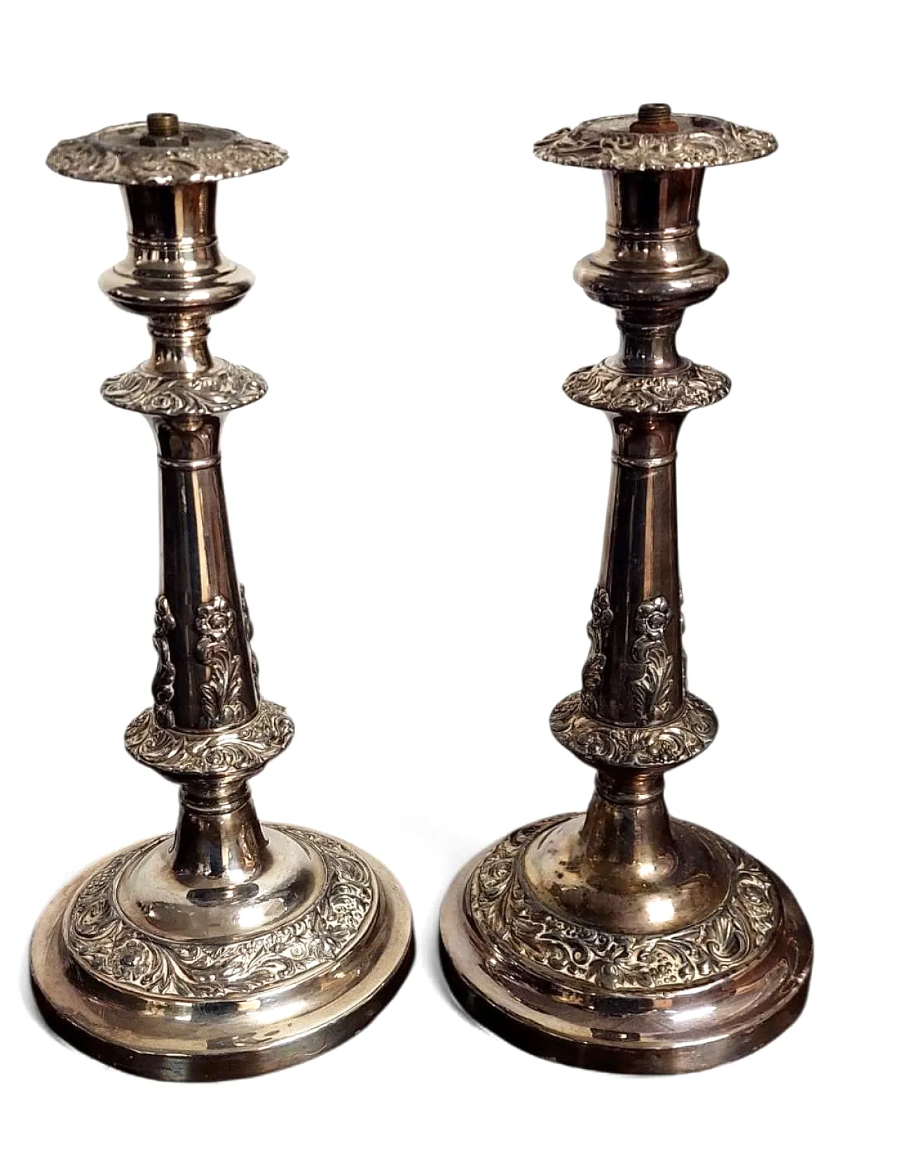 Pair of silver candlesticks, early 20th century 1