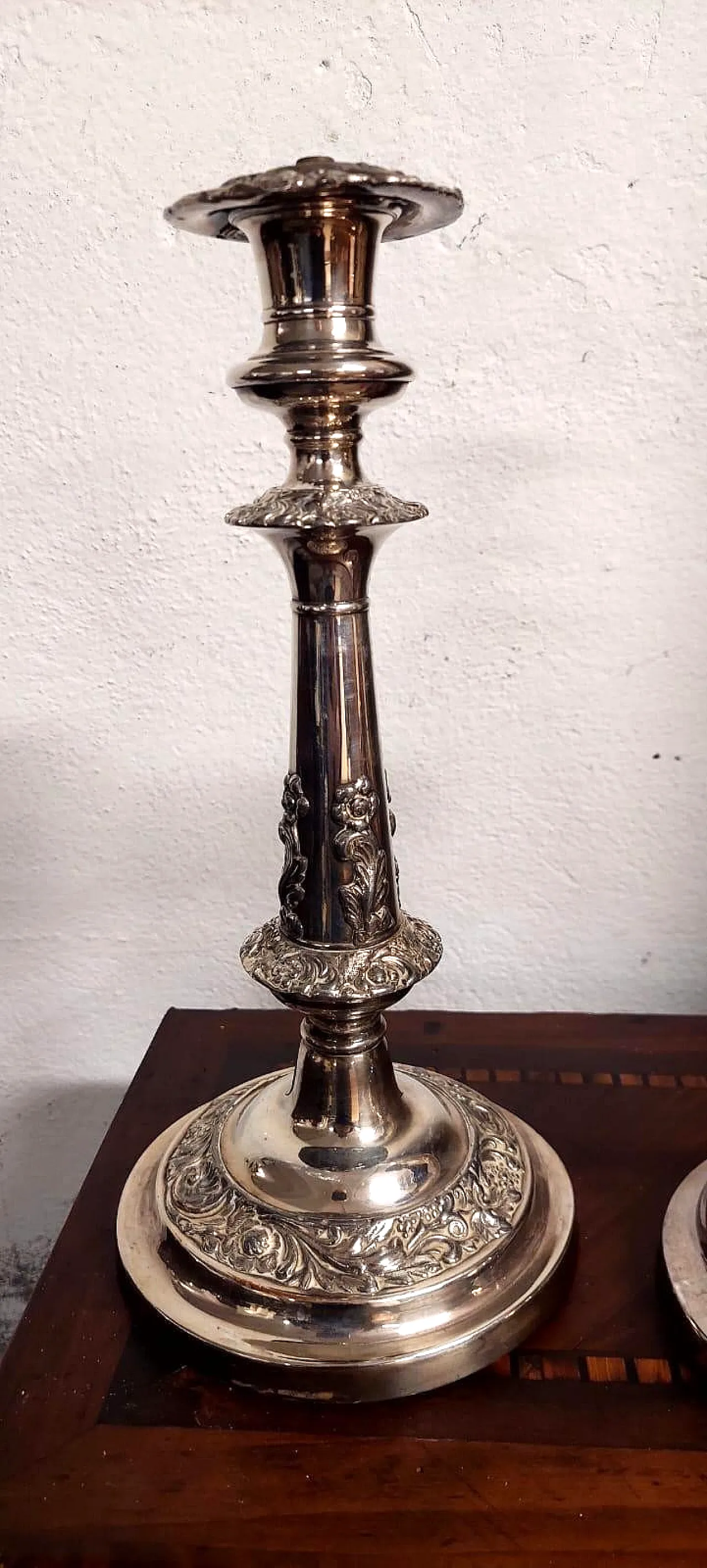 Pair of silver candlesticks, early 20th century 2