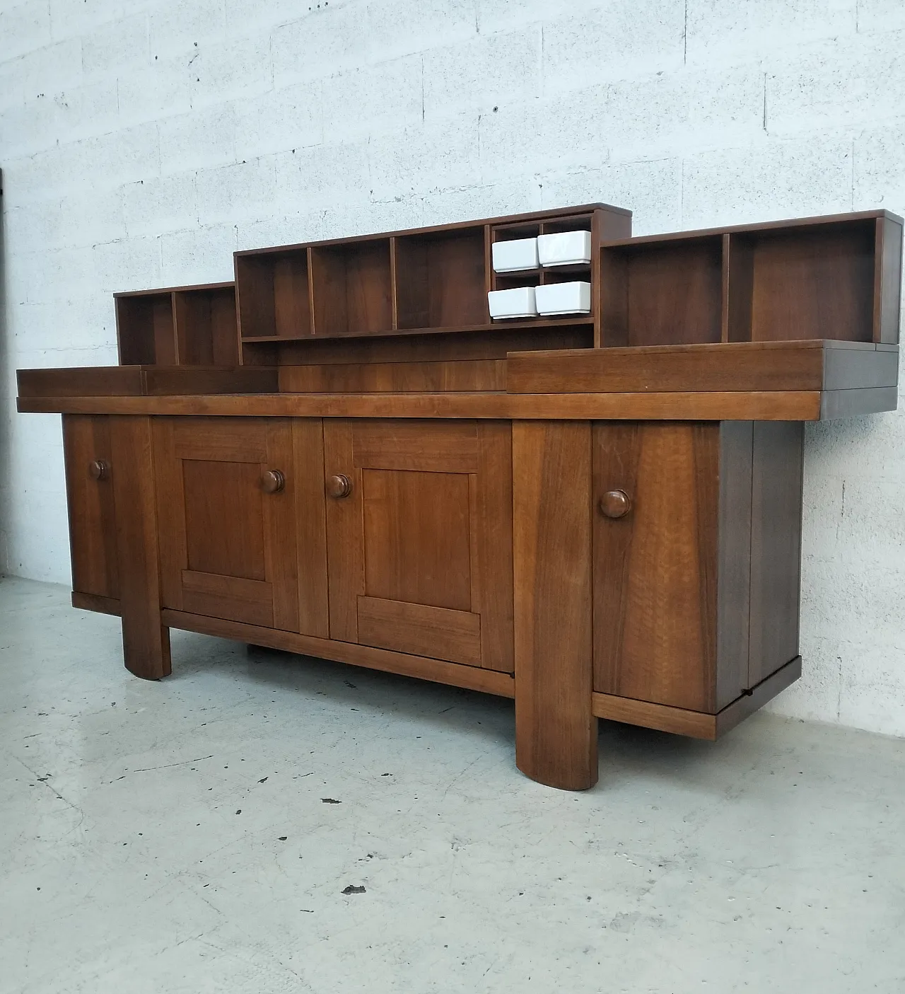 Walnut Sideboard Credenza 602 Model by Coppola for Bernini, 70s 11