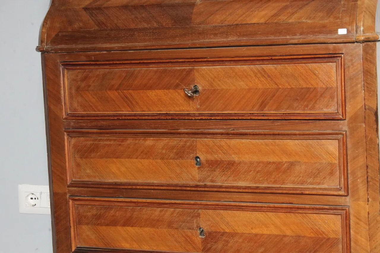 Cassettiera Toilette Francia quattro cassetti in noce,  fine '800 2