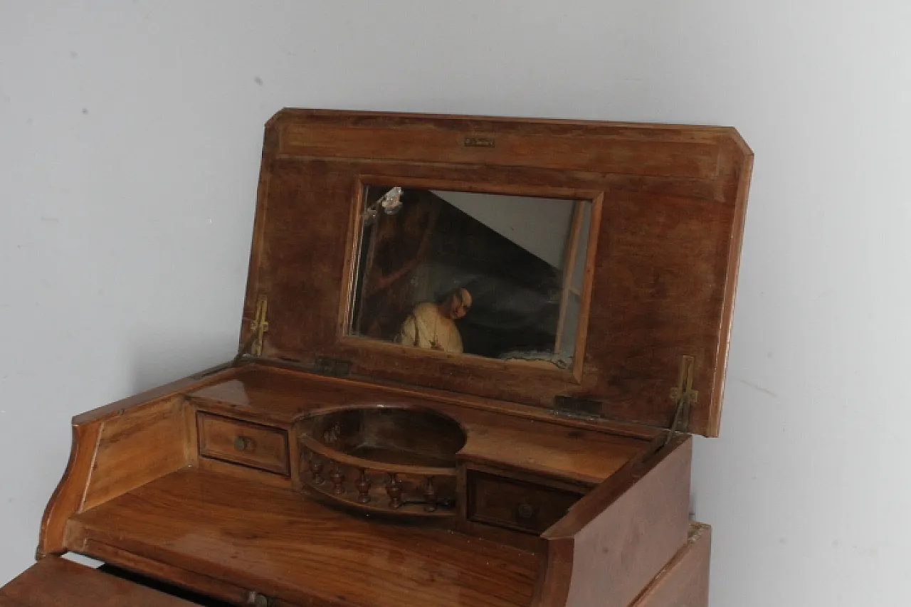 Cassettiera Toilette Francia quattro cassetti in noce,  fine '800 5