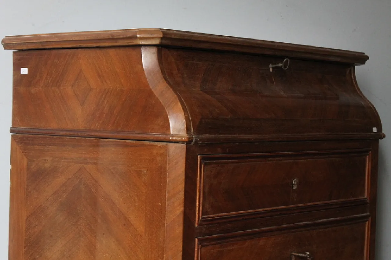 Cassettiera Toilette Francia quattro cassetti in noce,  fine '800 12