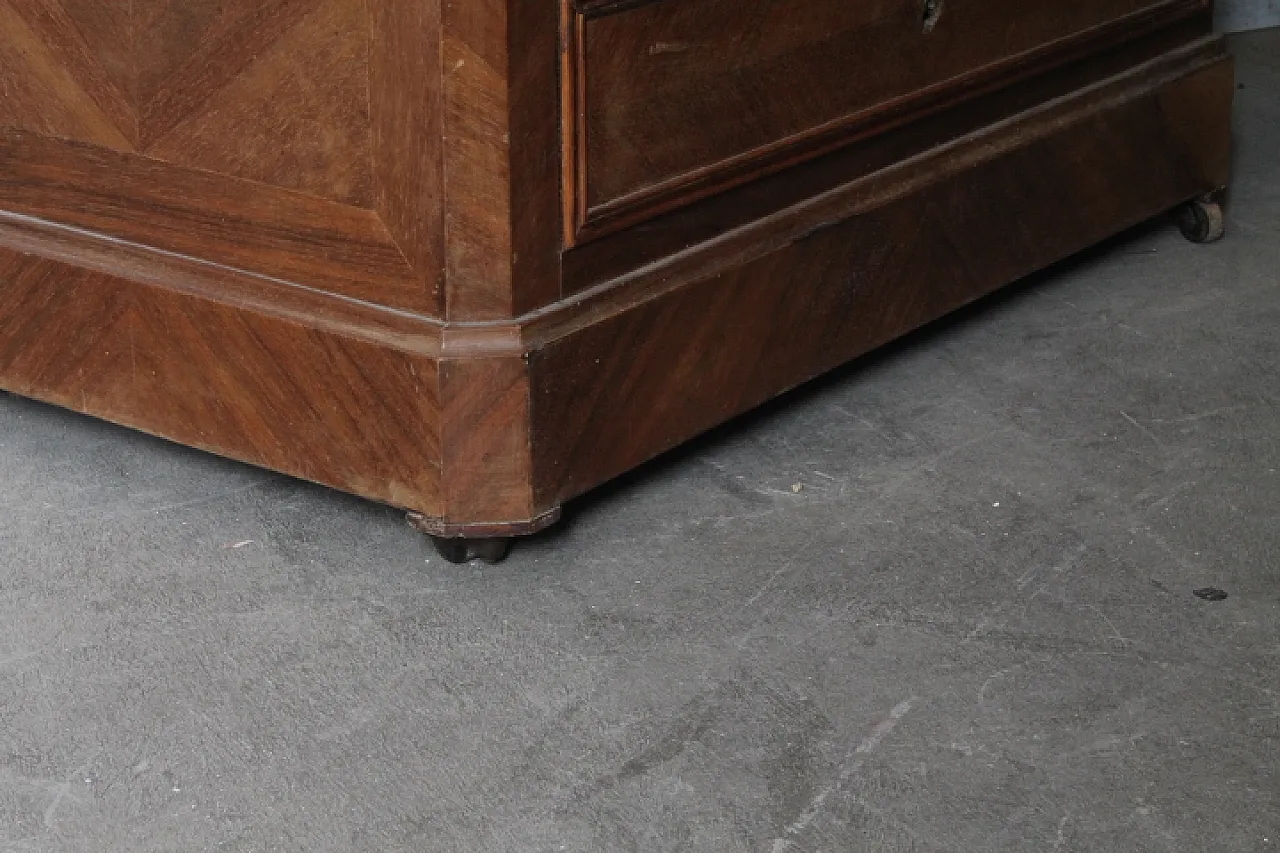 Cassettiera Toilette Francia quattro cassetti in noce,  fine '800 13