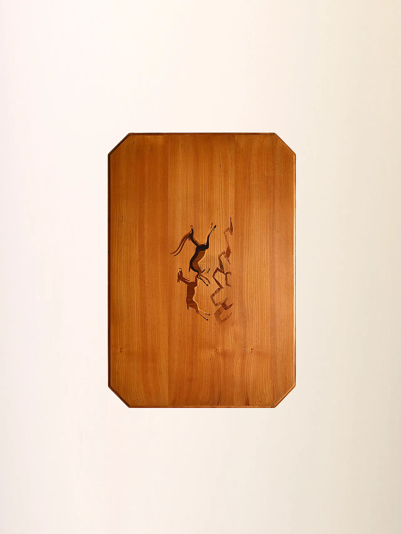 Scandinavian birch coffee table with inlay, 60s 9