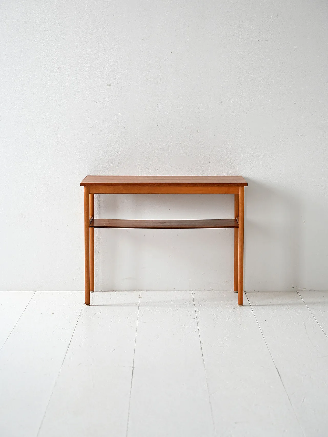 Vintage 1950s Scandinavian coffee table in beech and teak 2