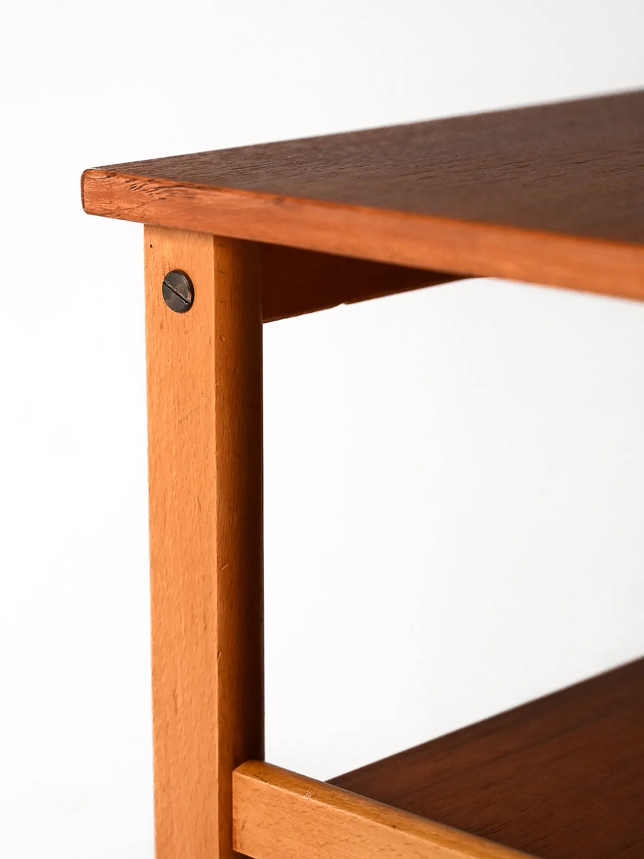 Vintage 1950s Scandinavian coffee table in beech and teak 5