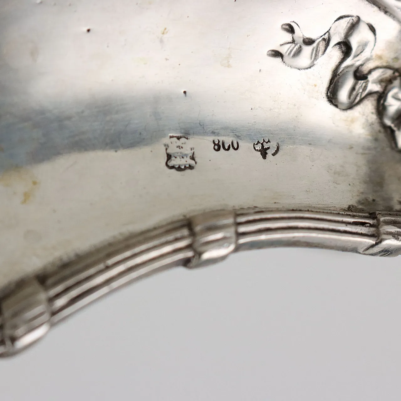 Coppia di salsiere in argento di Simon Rosenau Hanau, fine '800 8