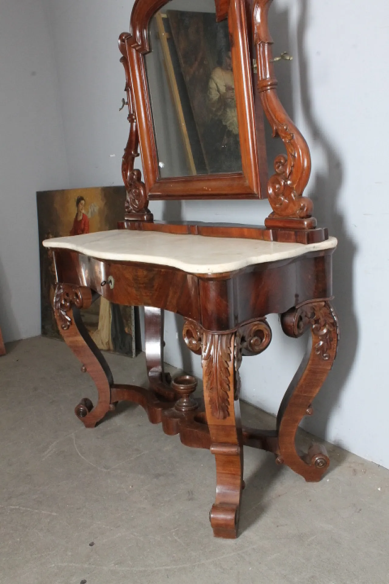 Splendida Console toilette Luigi Filippo Napoli, metà '800 9