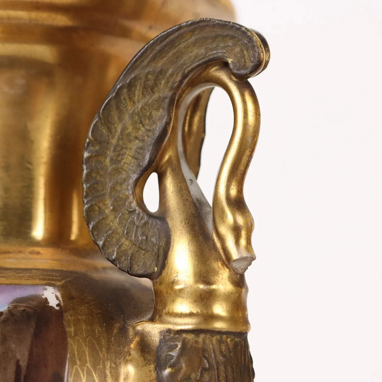 Pair of Napoleon III porcelain vases, 19th century 6