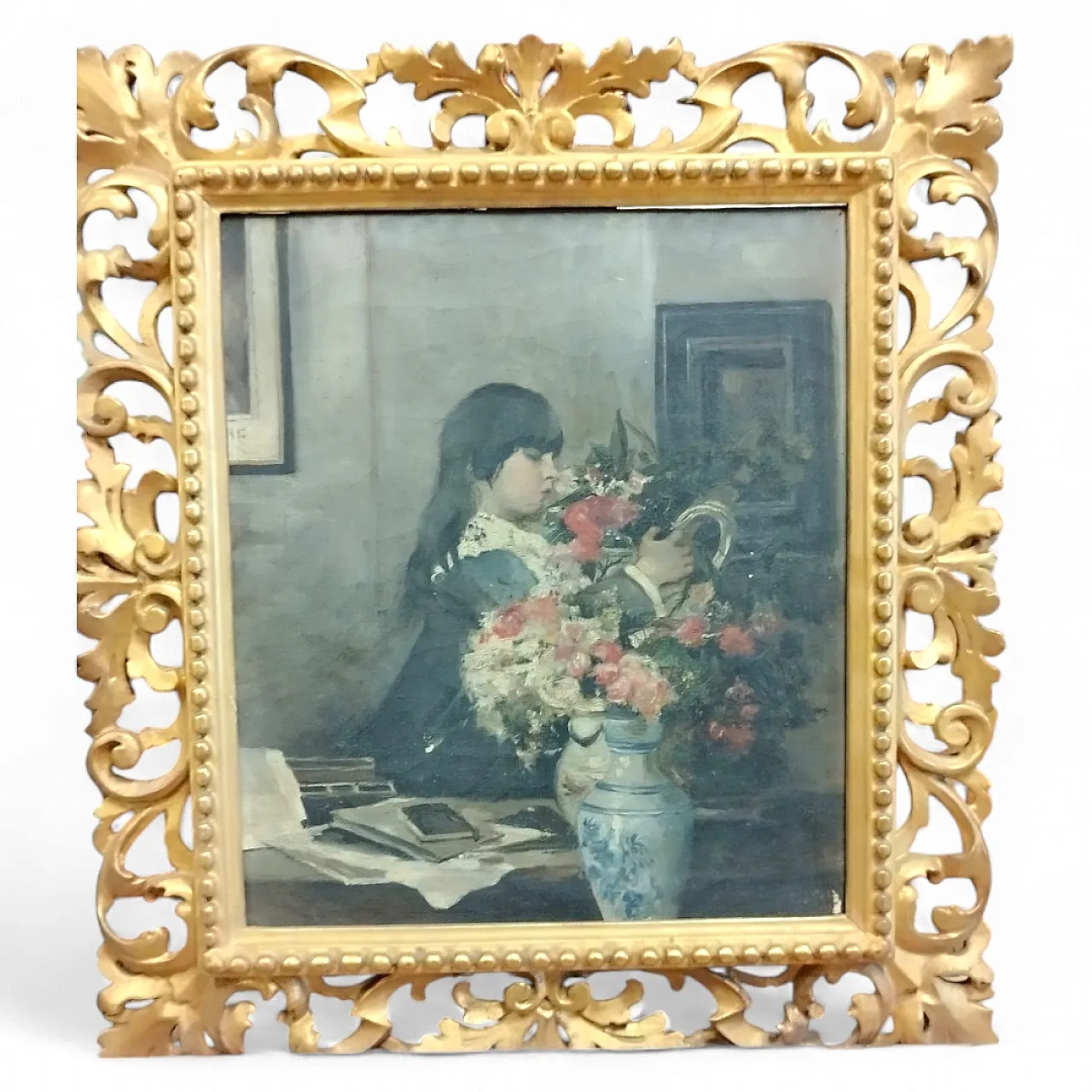 Oil on canvas painting by the artist Alessandro Rontini, 19th century 2