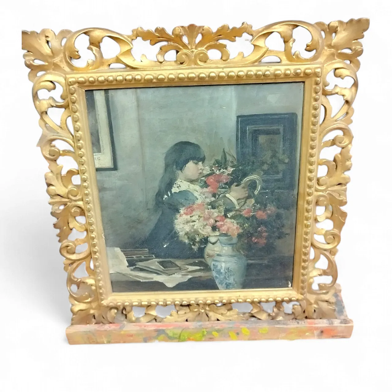 Oil on canvas painting by the artist Alessandro Rontini, 19th century 4