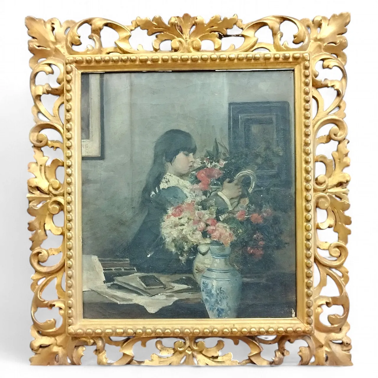 Oil on canvas painting by the artist Alessandro Rontini, 19th century 8