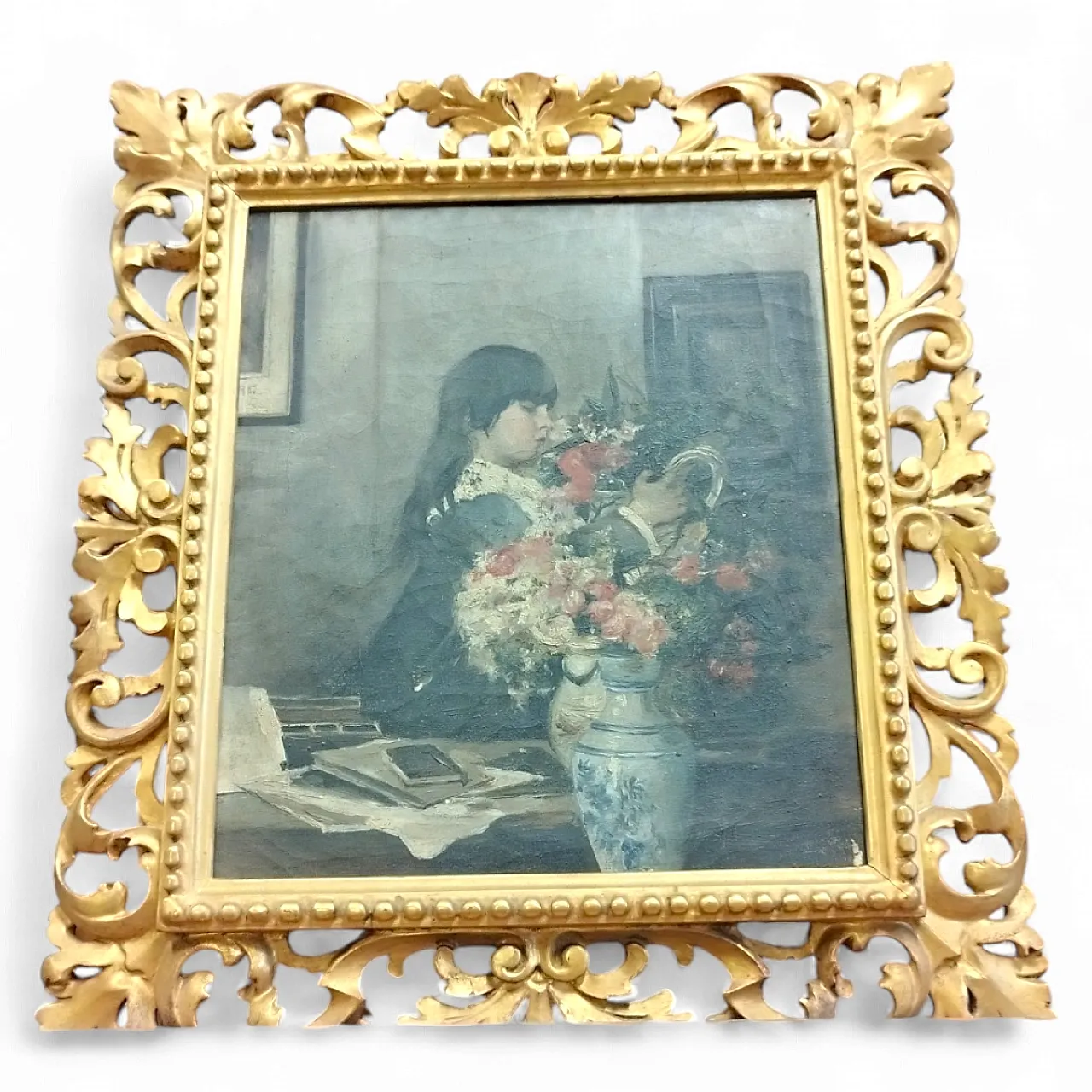 Oil on canvas painting by the artist Alessandro Rontini, 19th century 11
