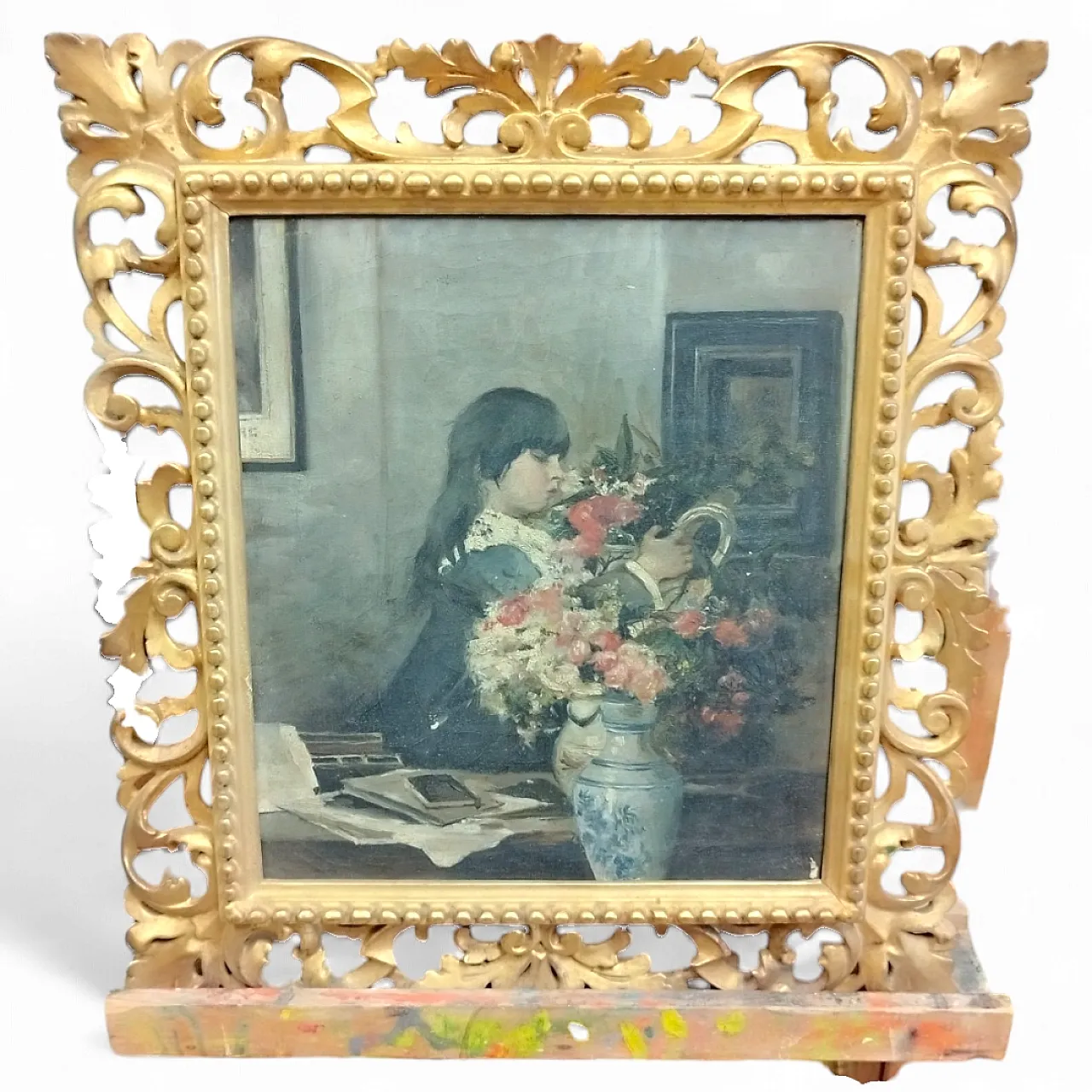 Oil on canvas painting by the artist Alessandro Rontini, 19th century 12