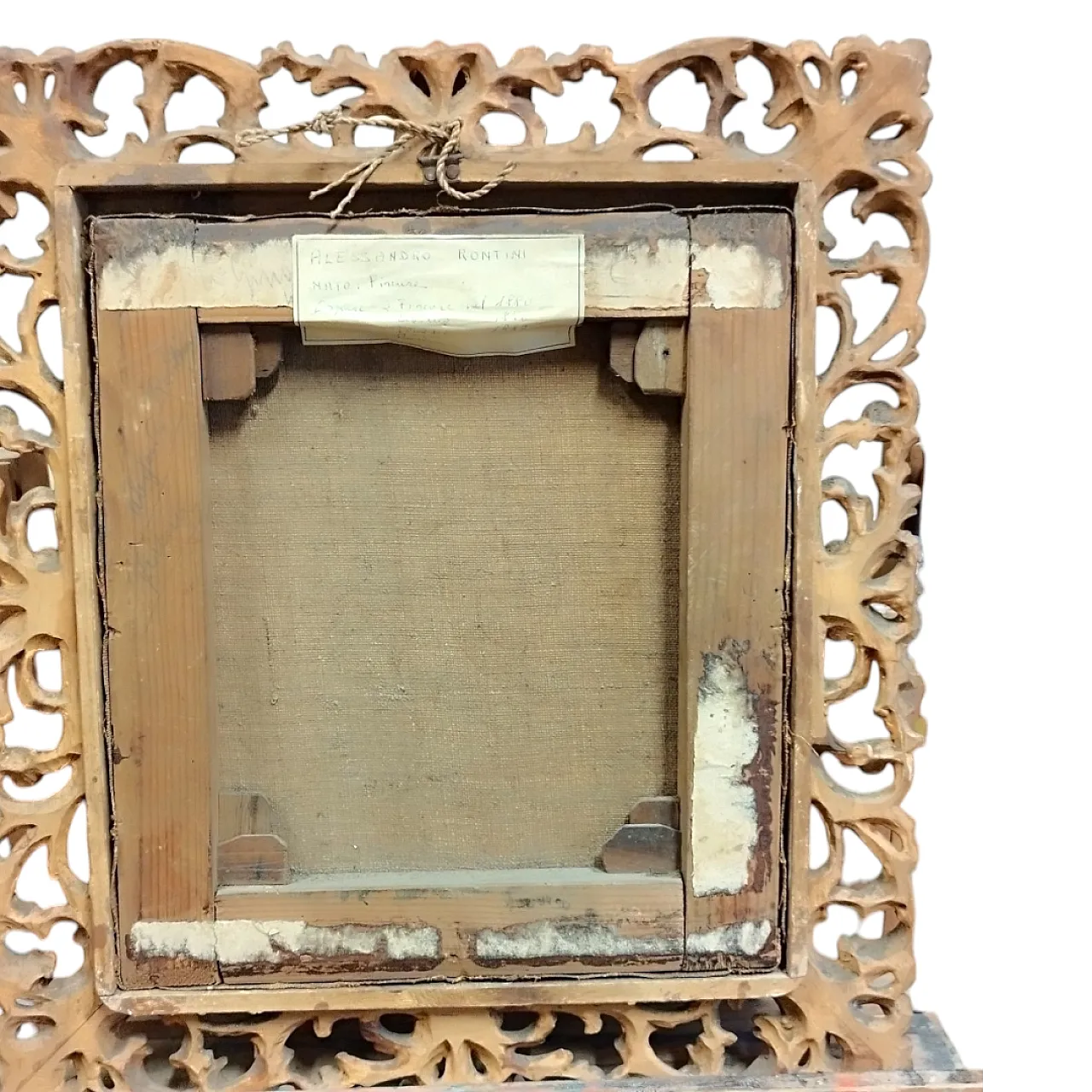 Oil on canvas painting by the artist Alessandro Rontini, 19th century 13