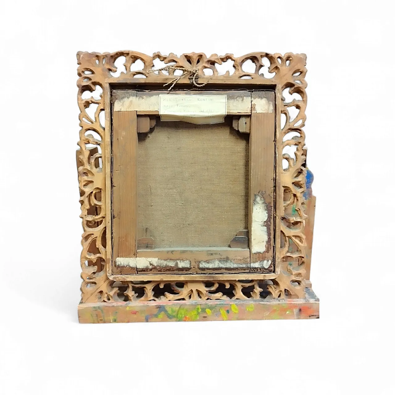 Oil on canvas painting by the artist Alessandro Rontini, 19th century 14