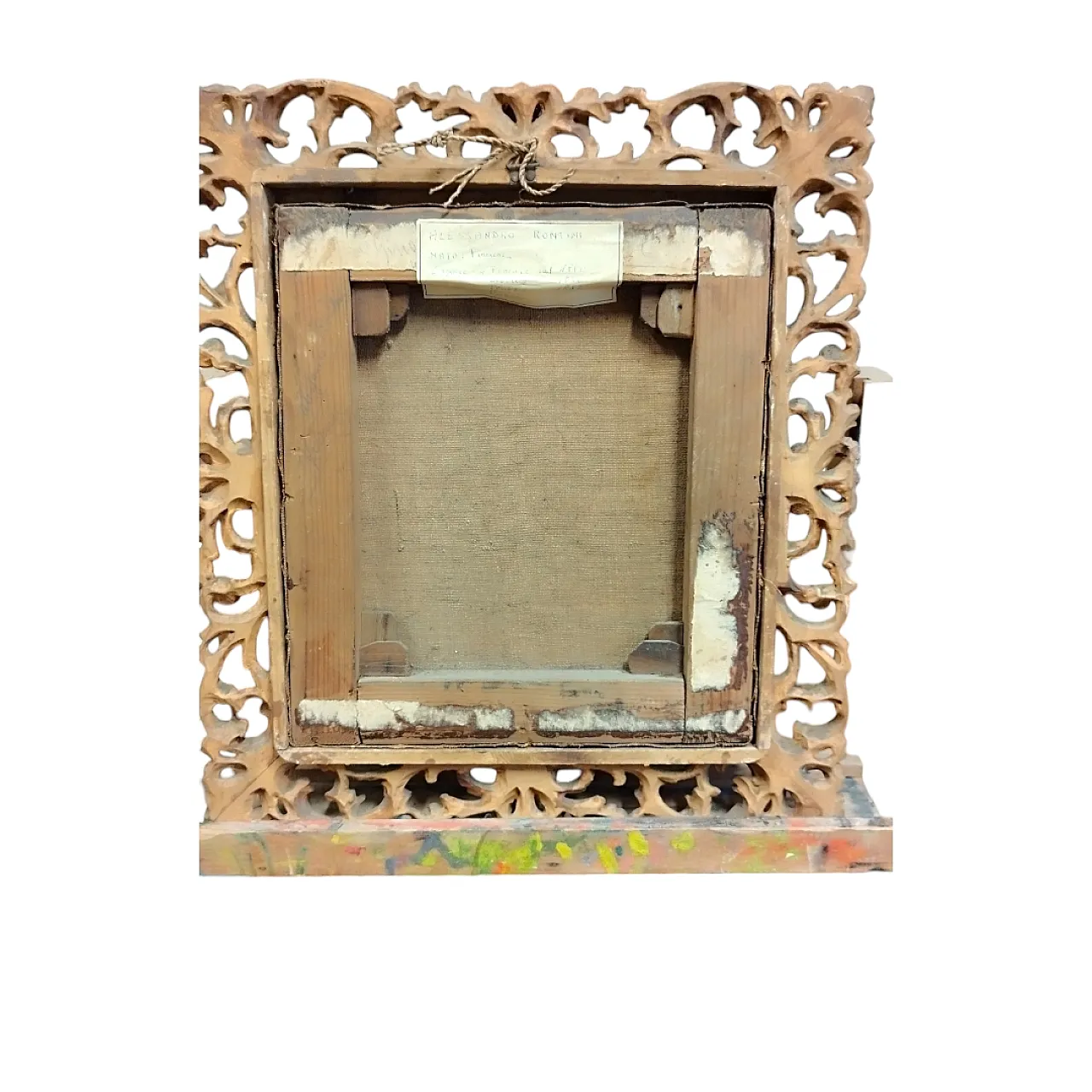 Oil on canvas painting by the artist Alessandro Rontini, 19th century 17