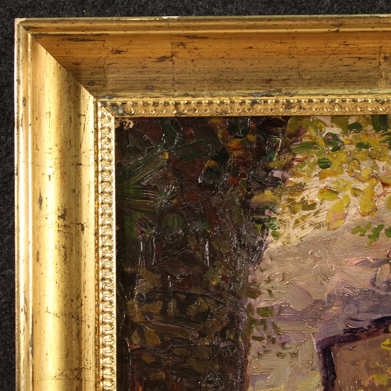 Italian impressionist painting of a countryside view with characters 8