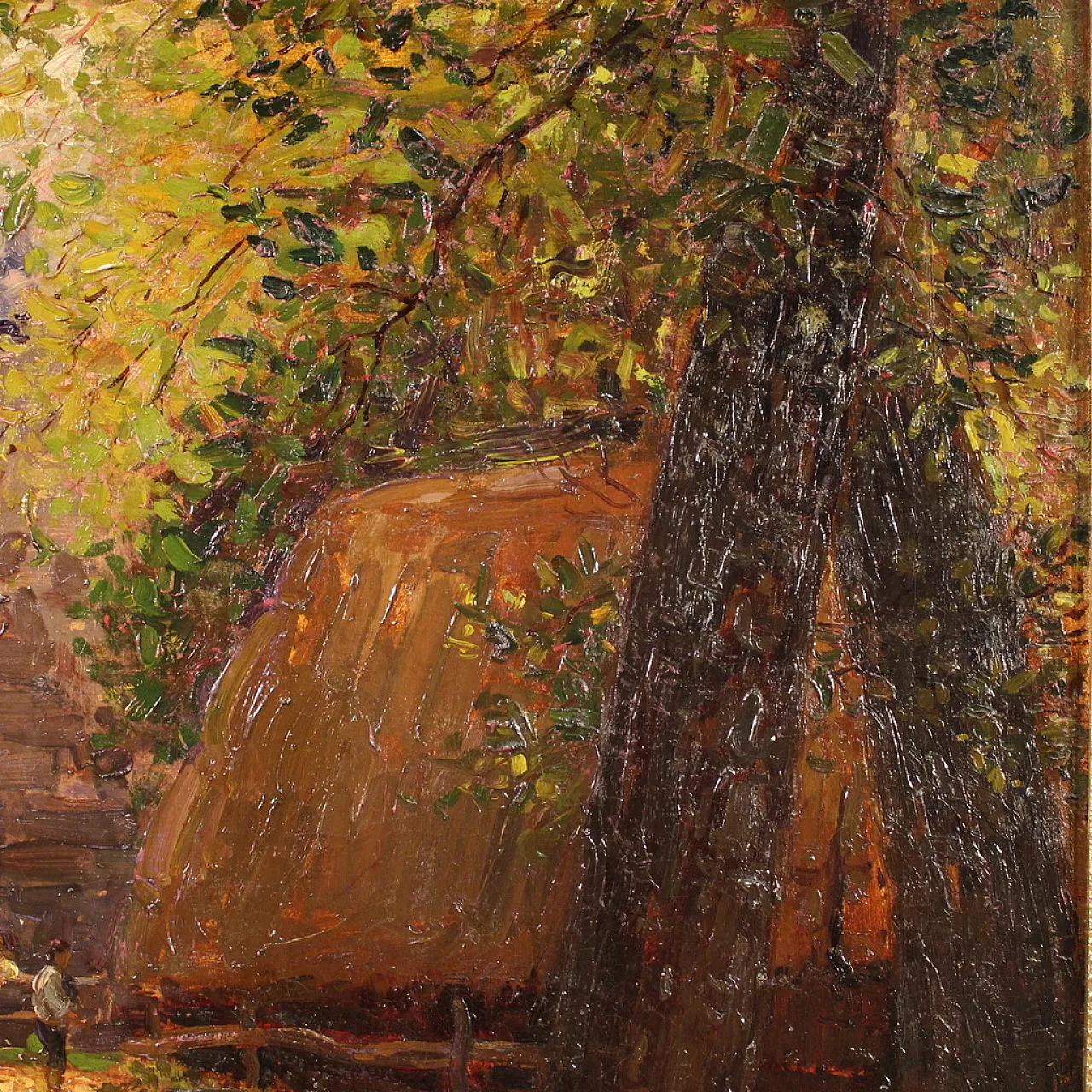 Italian impressionist painting of a countryside view with characters 12