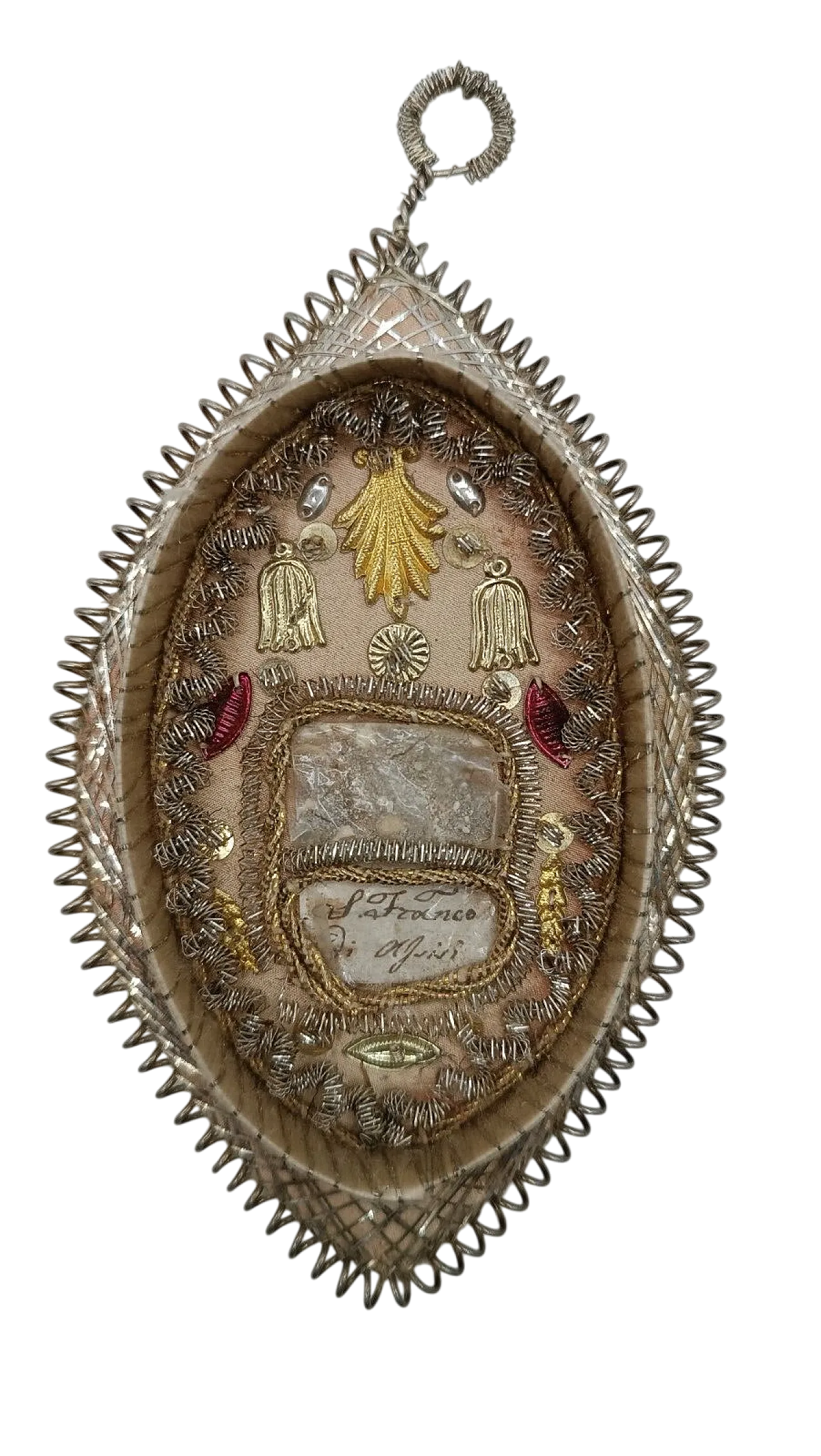 Ex voto San Franco di Assergi finemente decorata, primo '900 7