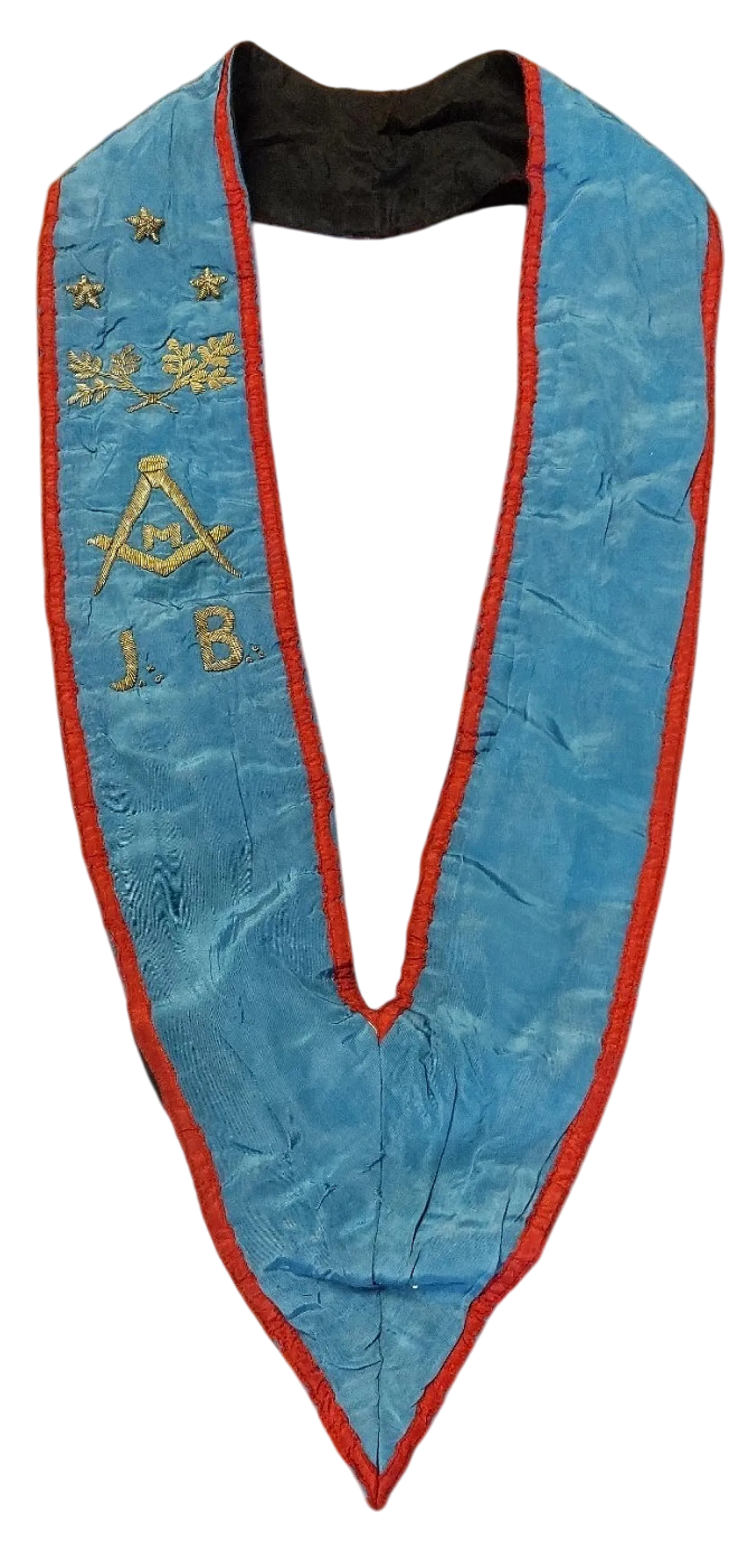 Embroidered Masonic stole, late 19th century 12