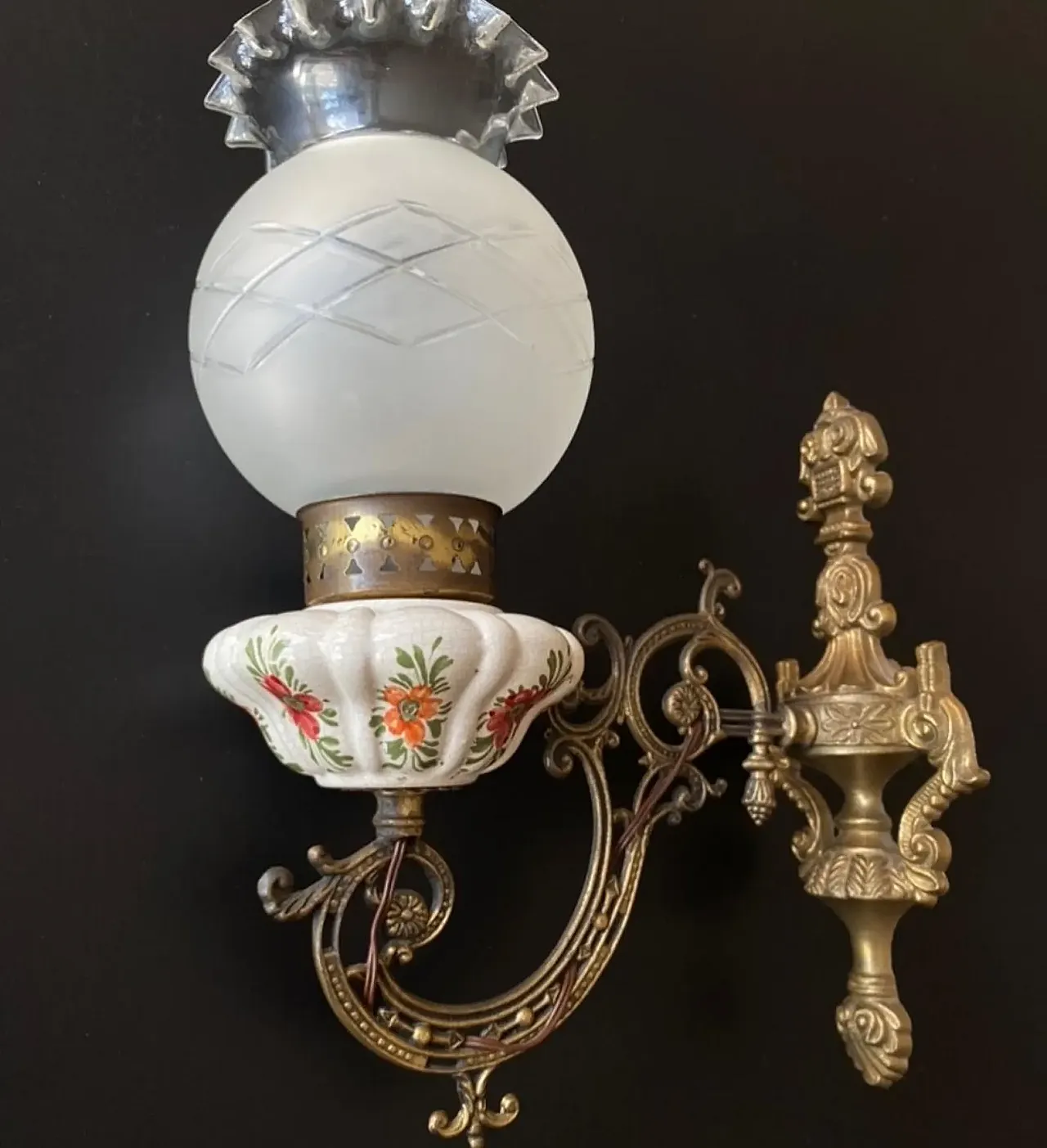 Coppia di applique in ceramica, anni '60 4