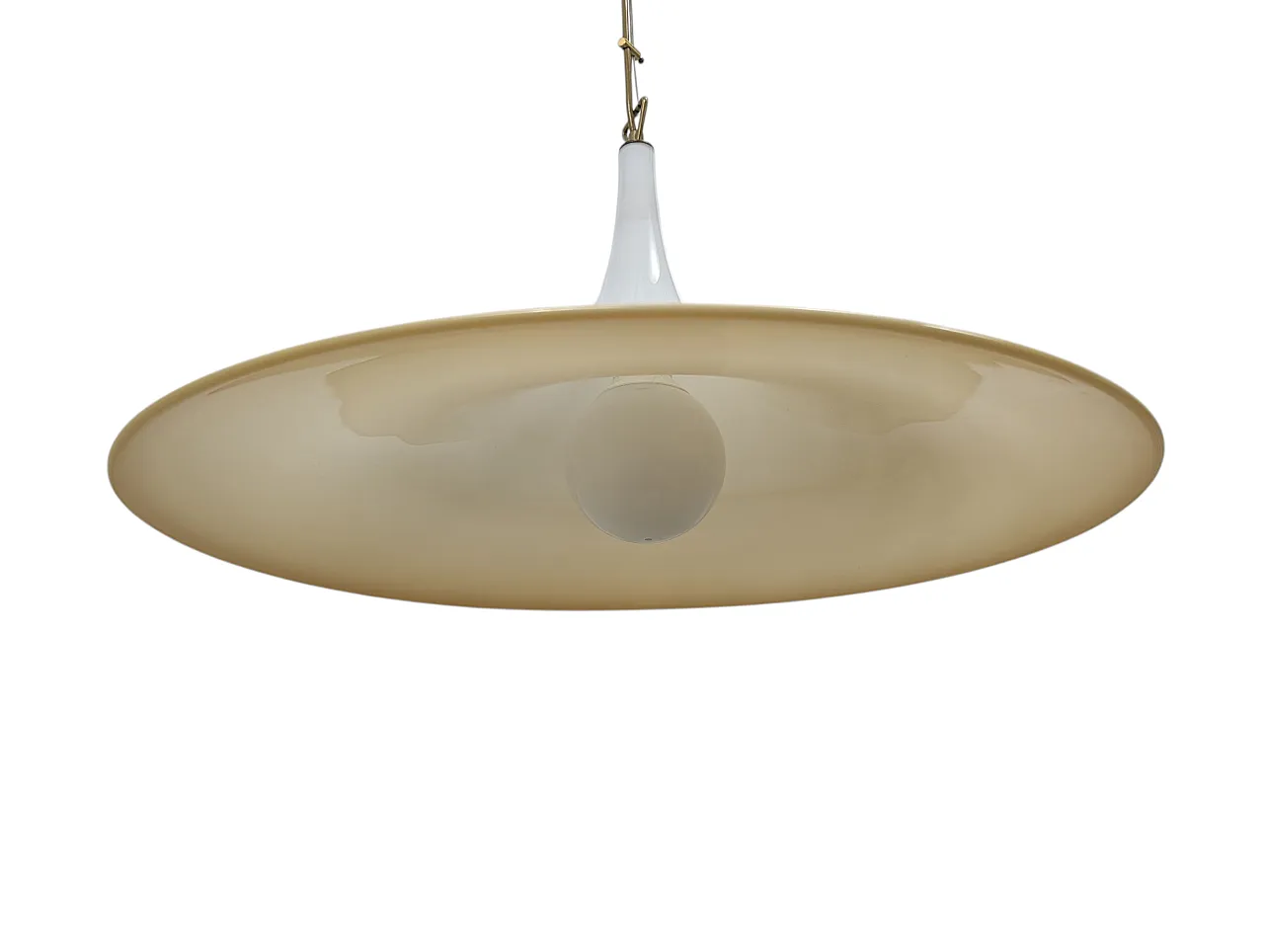 Murano glass amber cone chandelier from the 1970s 6