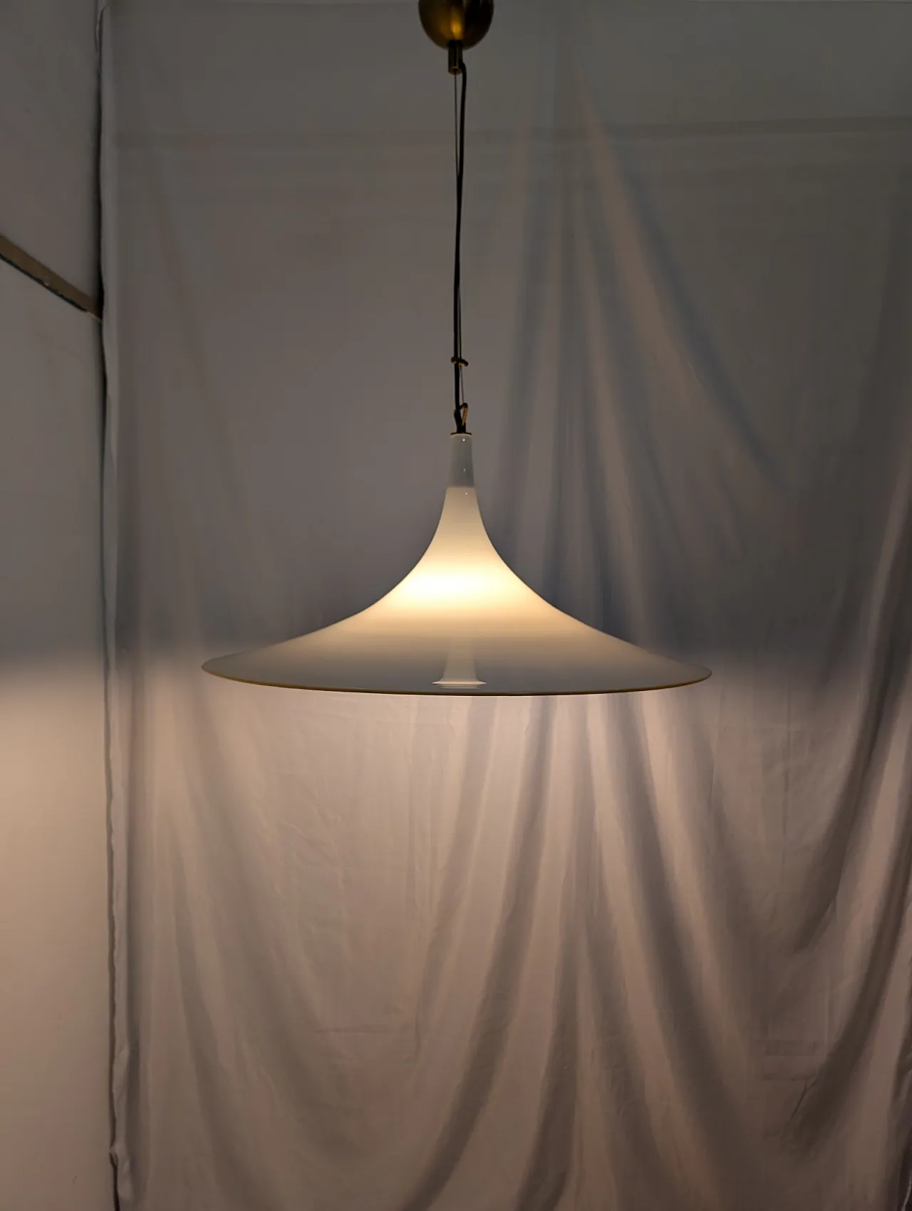 Murano glass amber cone chandelier from the 1970s 7