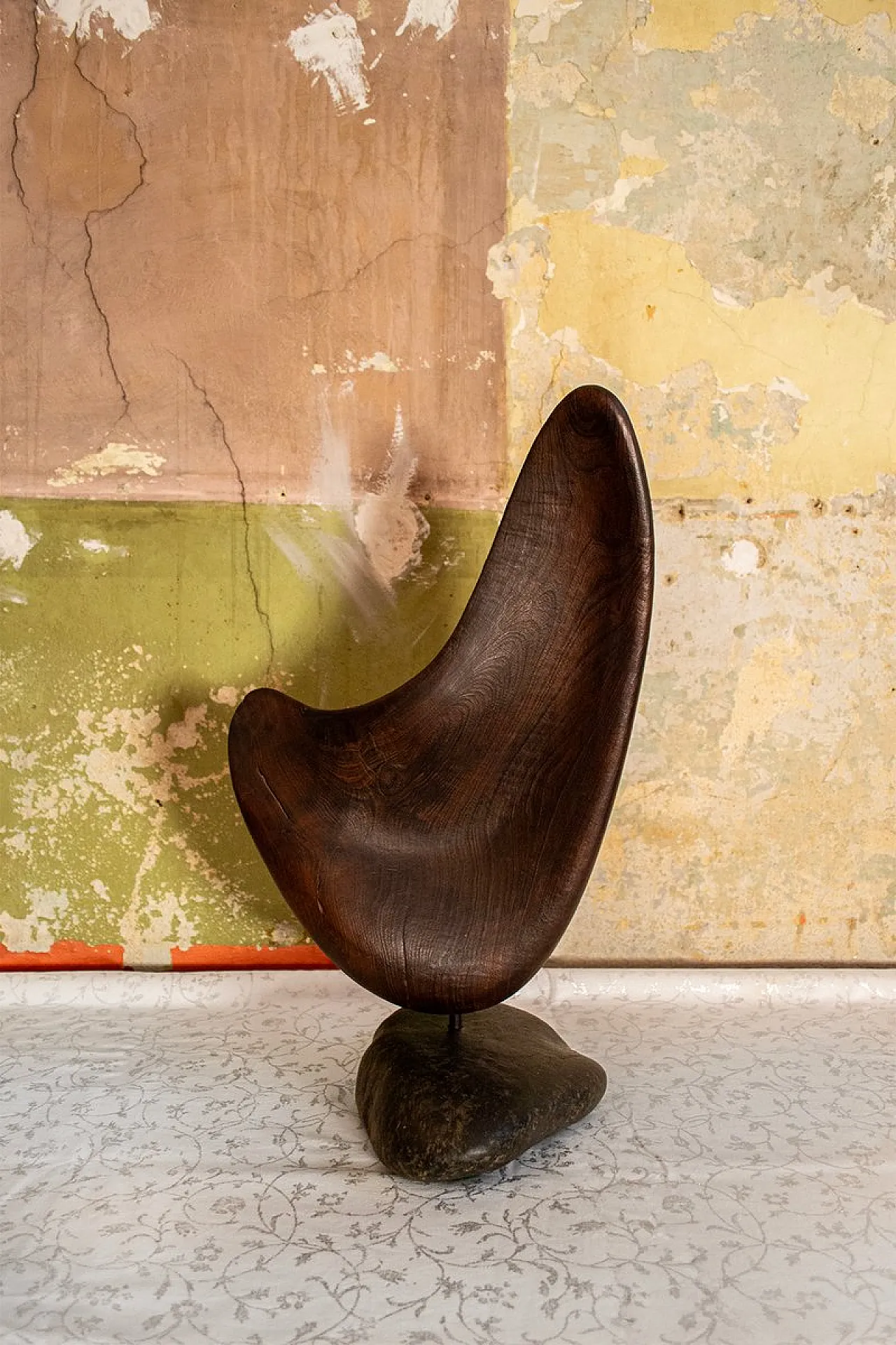 Cristiano Nicoletta, scultura astratta in legno, anni '60 2