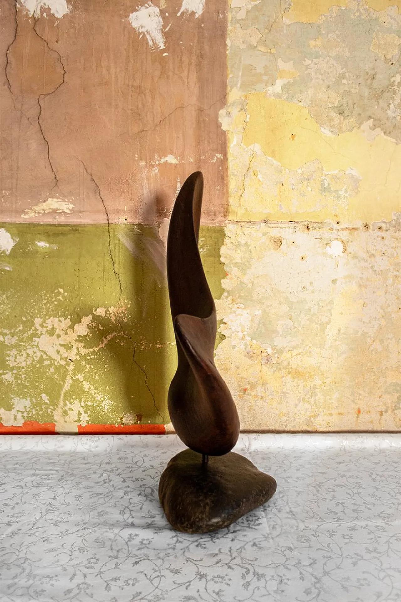 Cristiano Nicoletta, scultura astratta in legno, anni '60 3