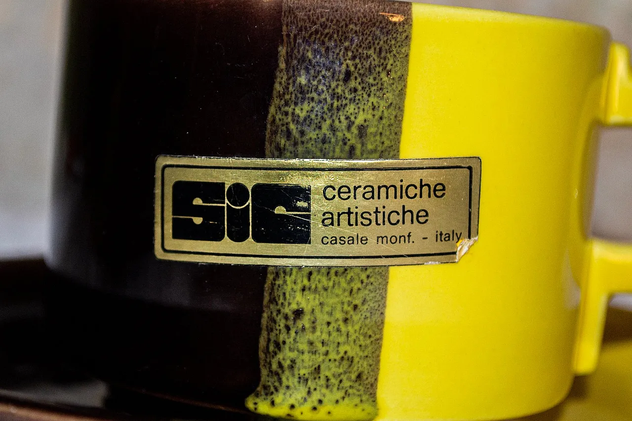 Set da caffè in ceramica di SIC Ceramiche Artistiche, anni '70 6