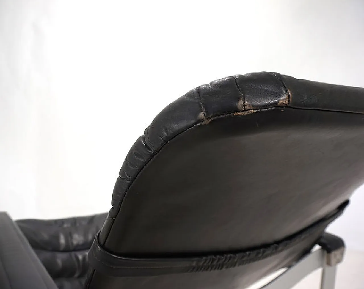 Sedia da salotto in pelle Asko Pulkka di Ilmari Lappalainen, anni '60 14