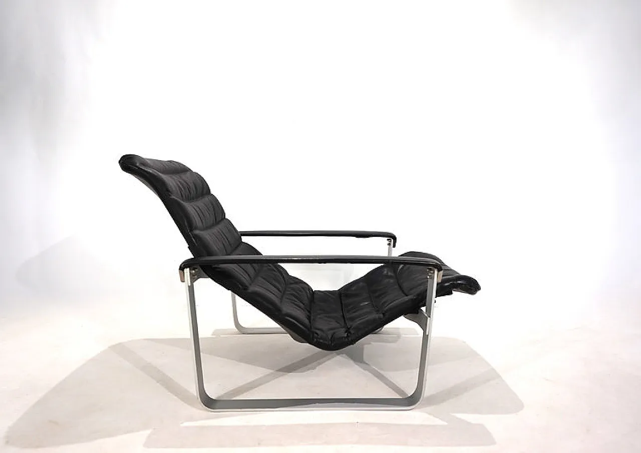 Sedia da salotto in pelle Asko Pulkka di Ilmari Lappalainen, anni '60 15