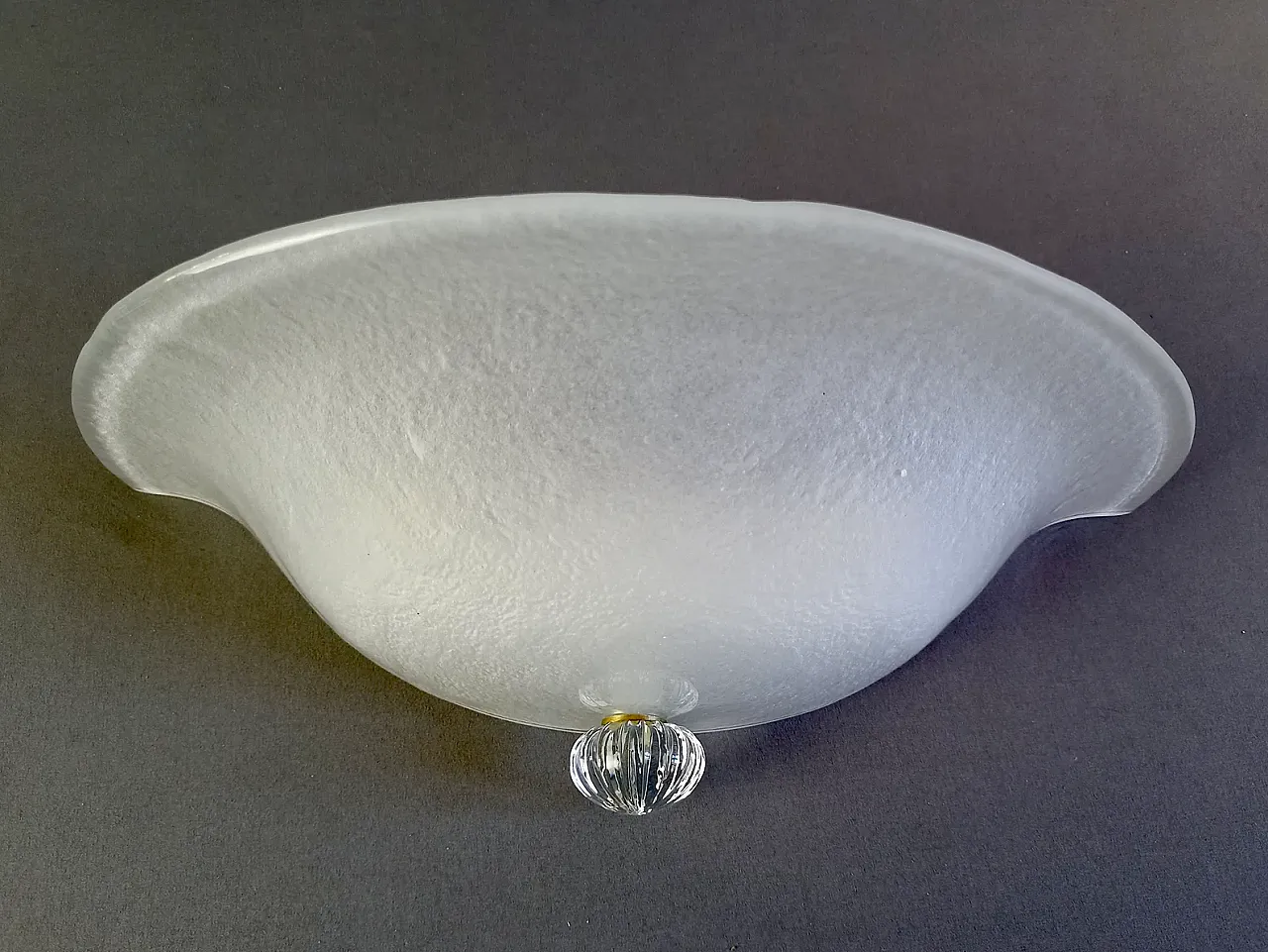 Pair of glass and metal wall lamps by Aureliano Toso, 1990s 5