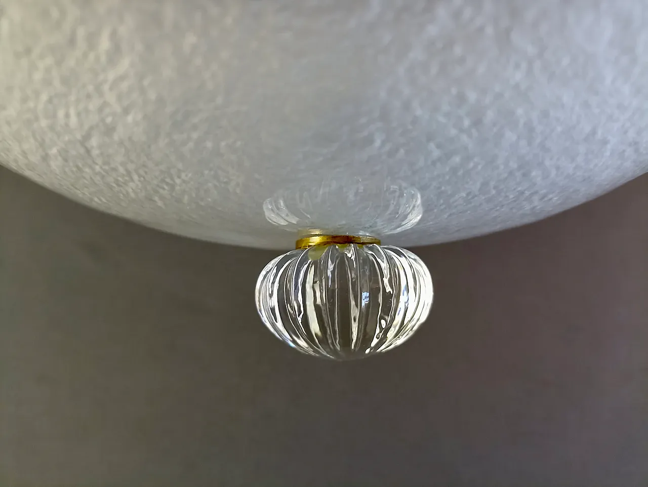 Pair of glass and metal wall lamps by Aureliano Toso, 1990s 6