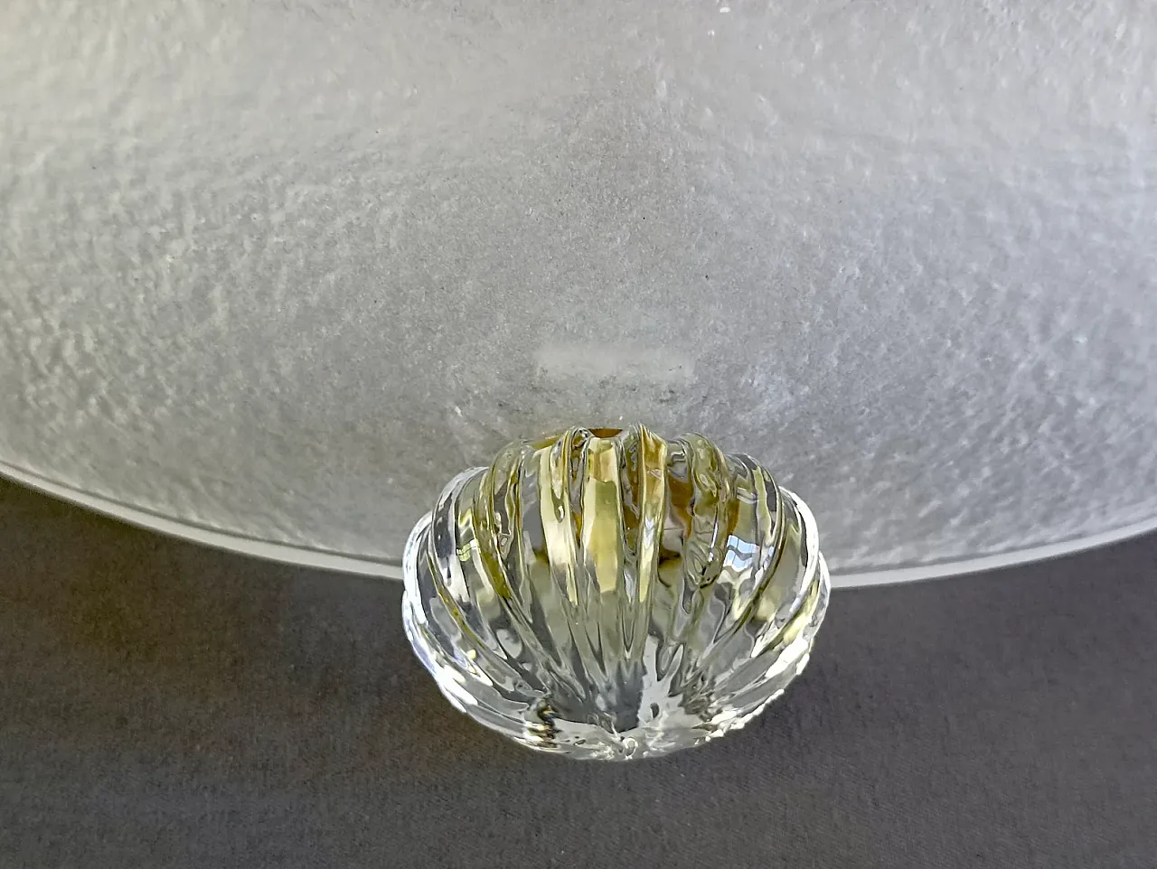 Pair of glass and metal wall lamps by Aureliano Toso, 1990s 7