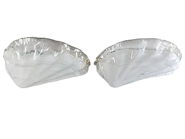 Coppia di applique a conchiglia in vetro di Murano La Murrina, anni 90