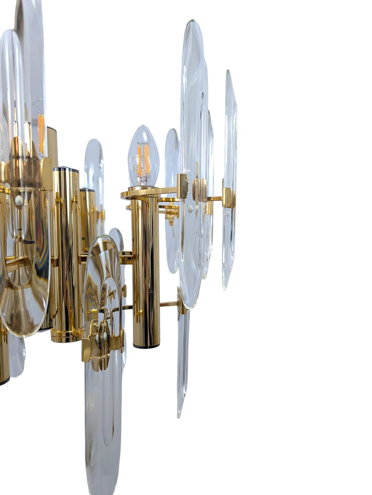 Lampadario mid-century in stile Sciolari, anni 60 3