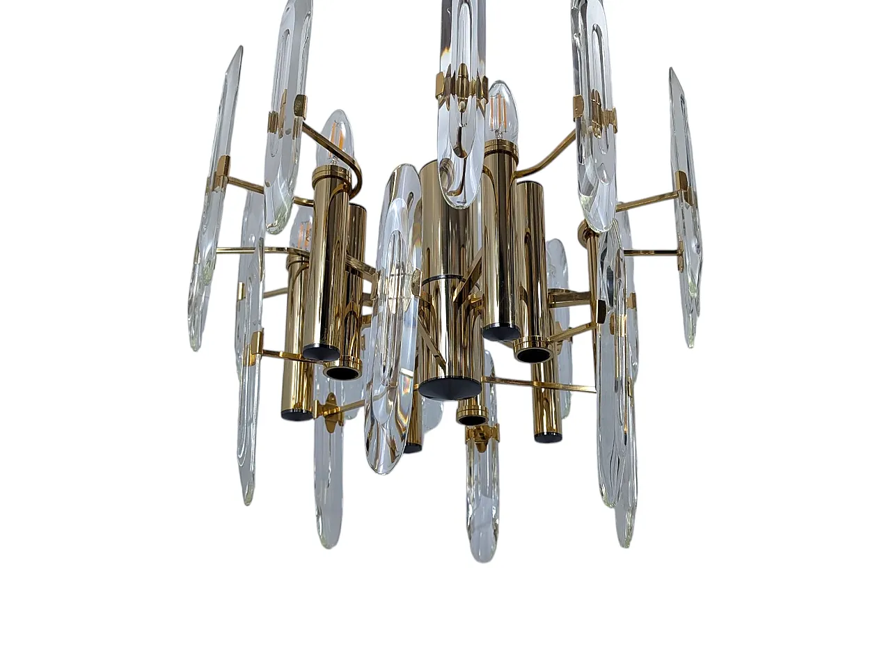 Lampadario mid-century in stile Sciolari, anni 60 4