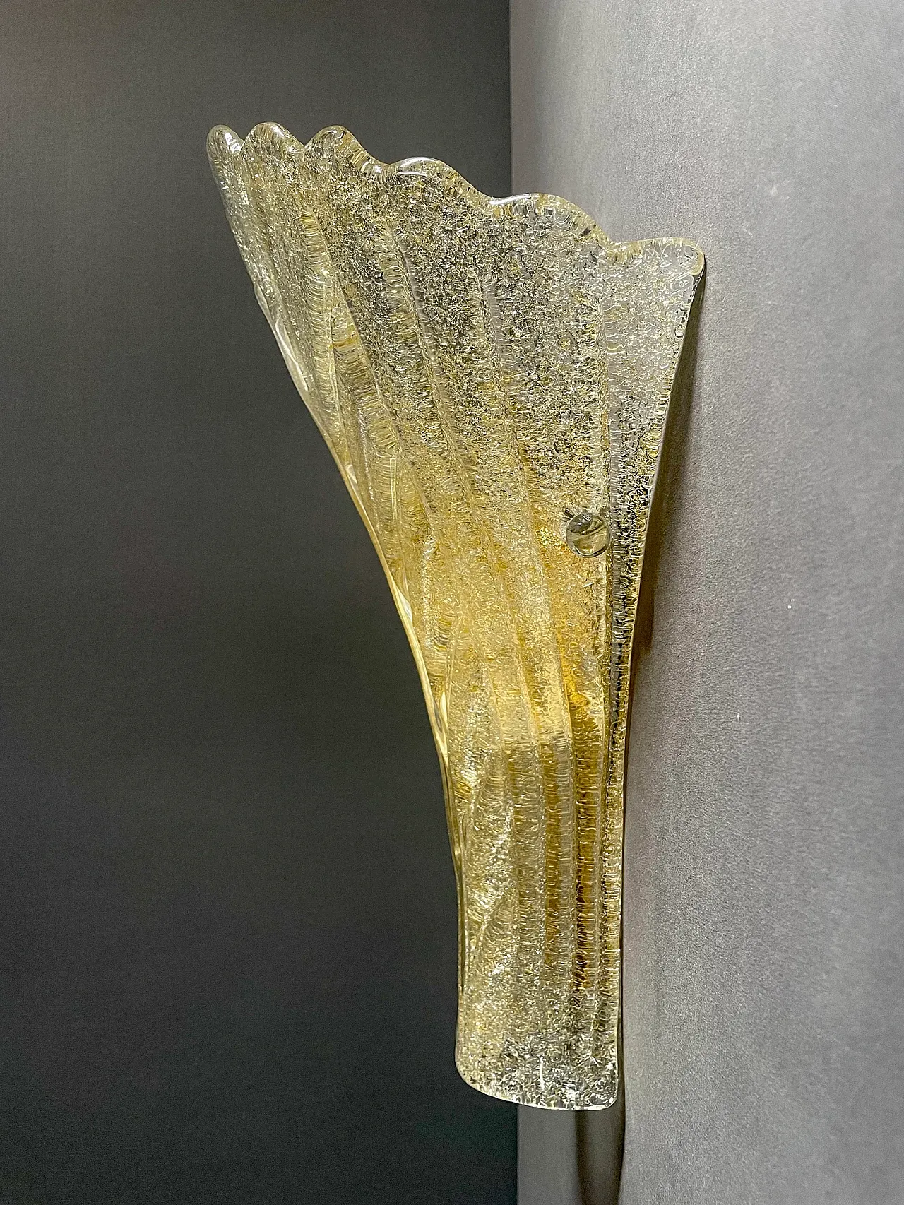 Coppia XL di appliques vetro di Murano stile Barovier, anni '90 5