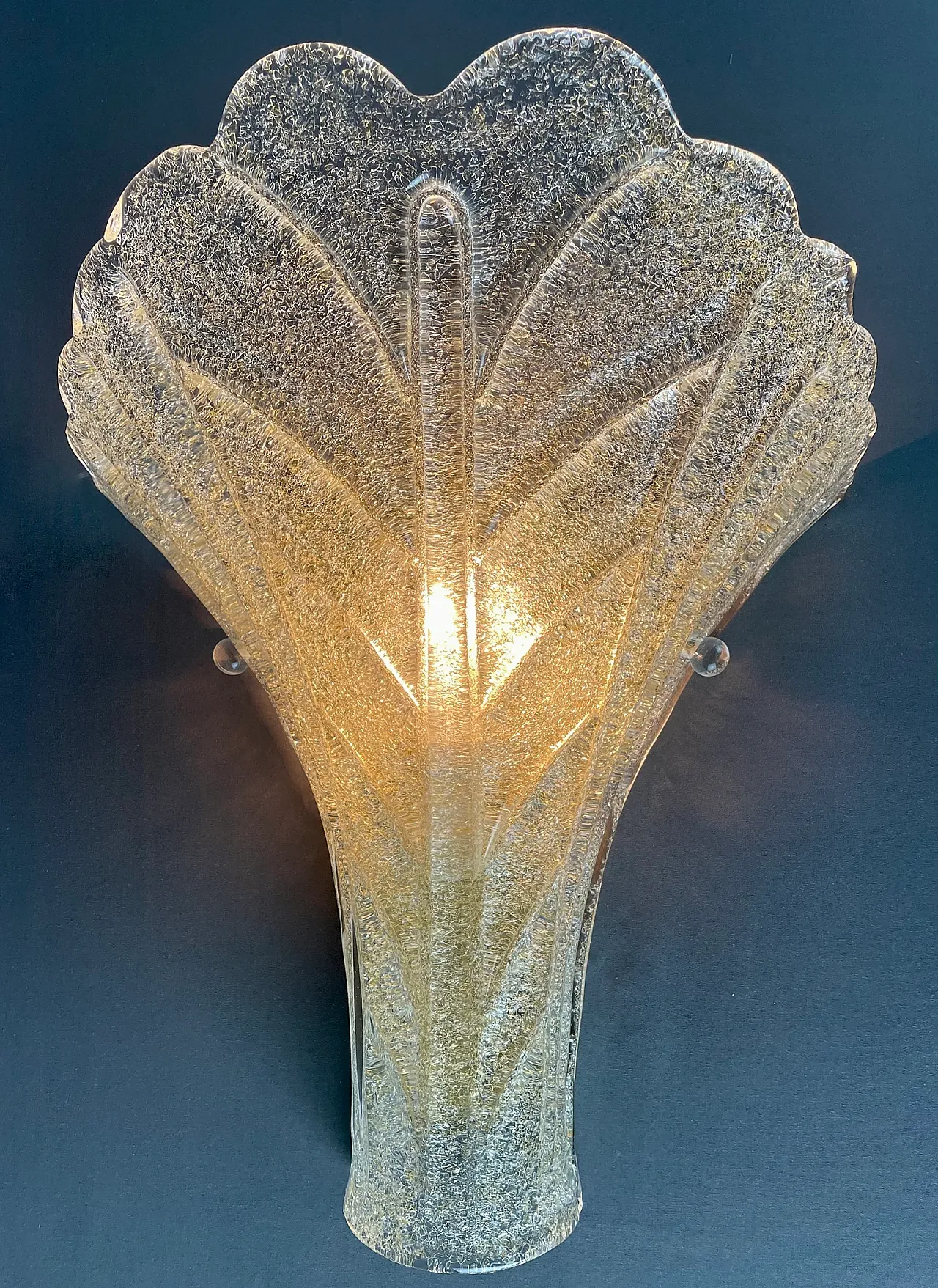 Coppia XL di appliques vetro di Murano stile Barovier, anni '90 6