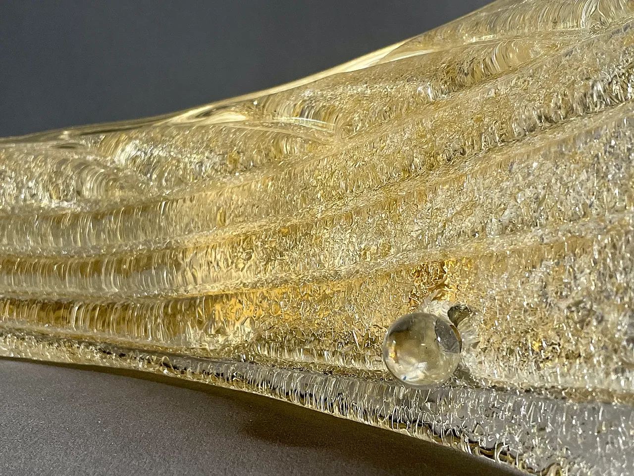 Coppia XL di appliques vetro di Murano stile Barovier, anni '90 8