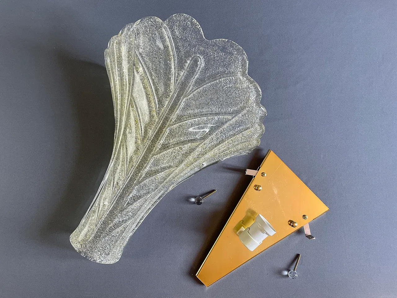 Coppia XL di appliques vetro di Murano stile Barovier, anni '90 9